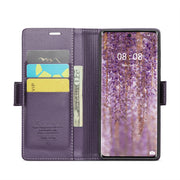 For Realme 11 Pro/11 Pro+ CaseMe 023 Butterfly Buckle Litchi Texture RFID Anti-theft Leather Phone Case(Pearly Purple)