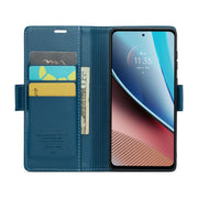 For Motorola Moto G Stylus 5G 2023 CaseMe 023 Butterfly Buckle Litchi Texture RFID Anti-theft Leather Phone Case(Blue)