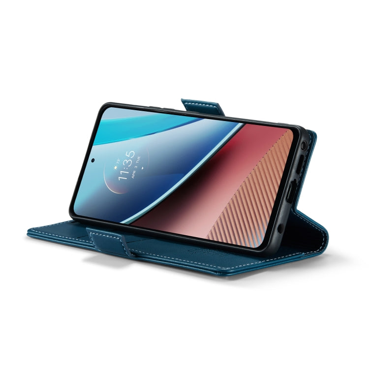For Motorola Moto G Stylus 5G 2023 CaseMe 023 Butterfly Buckle Litchi Texture RFID Anti-theft Leather Phone Case(Blue)
