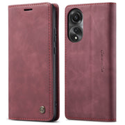 For OPPO A78 4G CaseMe 013 Multifunctional Horizontal Flip Leather Phone Case(Wine Red)