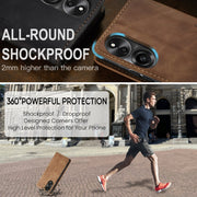 For OPPO A78 4G CaseMe 013 Multifunctional Horizontal Flip Leather Phone Case(Brown)
