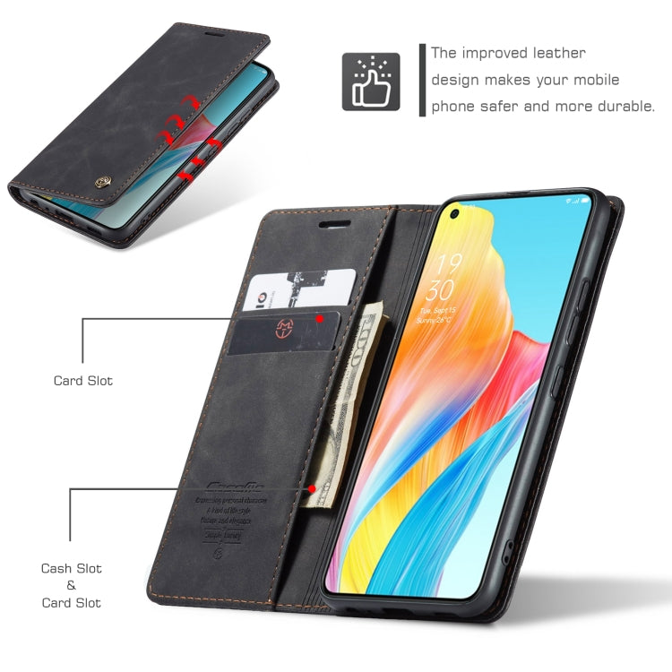 For OPPO A78 4G CaseMe 013 Multifunctional Horizontal Flip Leather Phone Case(Black) - OPPO Cases by CaseMe | Online Shopping South Africa | PMC TechLife