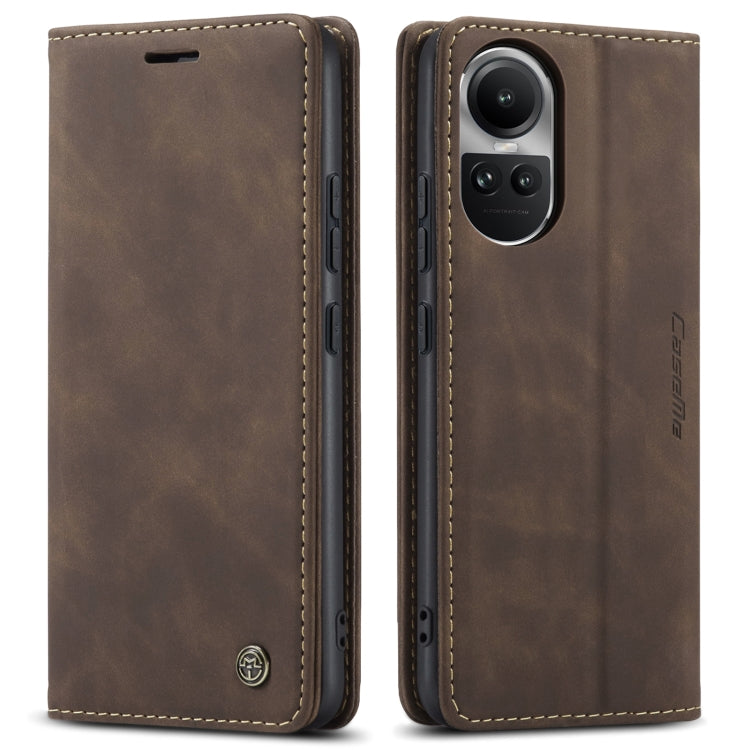 For OPPO Reno10 5G Global／Reno10 Pro Global CaseMe 013 Multifunctional Horizontal Flip Leather Phone Case(Coffee) - free shipping - PMC Jewellery - Order now!