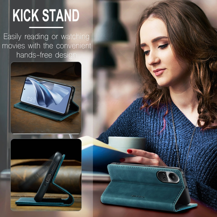 For OPPO Reno10 5G Global／Reno10 Pro Global CaseMe 013 Multifunctional Horizontal Flip Leather Phone Case(Blue) - free shipping - PMC Jewellery - Order now!