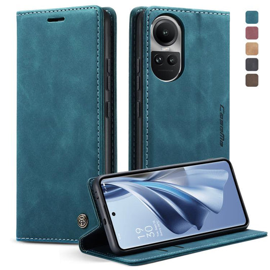For OPPO Reno10 5G Global／Reno10 Pro Global CaseMe 013 Multifunctional Horizontal Flip Leather Phone Case(Blue) - free shipping - PMC Jewellery - Order now!