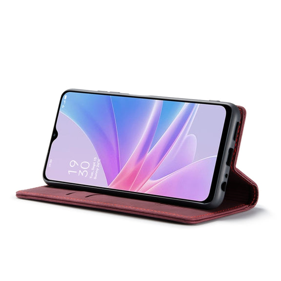 For OPPO A58 5G / A58X 5G CaseMe 013 Multifunctional Horizontal Flip Leather Phone Case(Wine Red)
