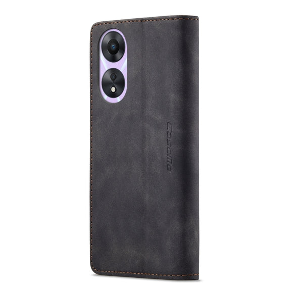 For OPPO A58 5G / A58X 5G CaseMe 013 Multifunctional Horizontal Flip Leather Phone Case(Black)