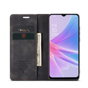 For OPPO A58 5G / A58X 5G CaseMe 013 Multifunctional Horizontal Flip Leather Phone Case(Black)