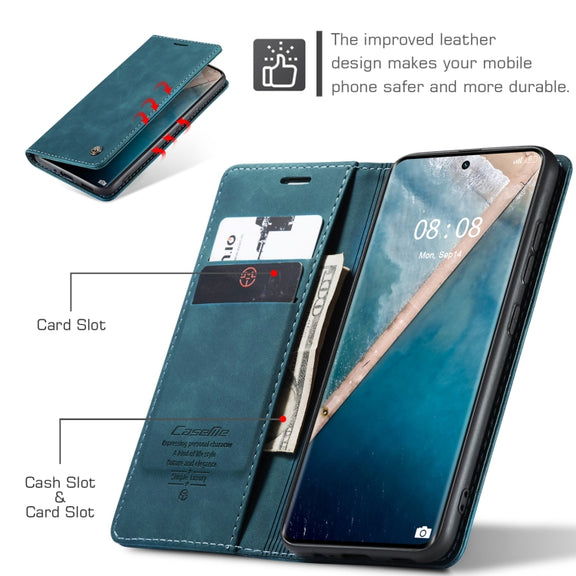 For Realme 11 Pro／Realme 11 Pro+ CaseMe 013 Multifunctional Horizontal Flip Leather Phone Case(Blue)