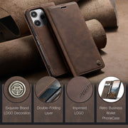 For Xiaomi Redmi 12 4G / 12 5G／Note 12R CaseMe 013 Multifunctional Horizontal Flip Leather Phone Case(Coffee)