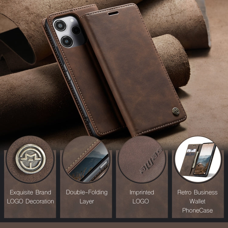 For Xiaomi Redmi 12 4G / 12 5G／Note 12R CaseMe 013 Multifunctional Horizontal Flip Leather Phone Case(Coffee)