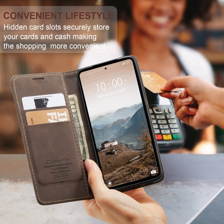 For Xiaomi Redmi 12 4G / 12 5G／Note 12R CaseMe 013 Multifunctional Horizontal Flip Leather Phone Case(Coffee)