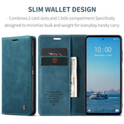 For Xiaomi Redmi 12 4G / 12 5G／Note 12R CaseMe 013 Multifunctional Horizontal Flip Leather Phone Case(Blue)