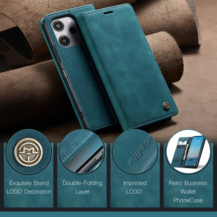 For Xiaomi Redmi 12 4G / 12 5G／Note 12R CaseMe 013 Multifunctional Horizontal Flip Leather Phone Case(Blue)