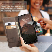 For Xiaomi Redmi Note 13 4G CaseMe 013 Multifunctional Horizontal Flip Leather Phone Case(Coffee)