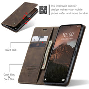 For Xiaomi Redmi Note 13 4G CaseMe 013 Multifunctional Horizontal Flip Leather Phone Case(Coffee)