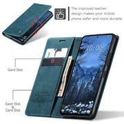 For Xiaomi Redmi Note 13 4G CaseMe 013 Multifunctional Horizontal Flip Leather Phone Case(Blue)