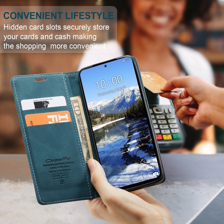 For Xiaomi Redmi Note 13 Pro 4G CaseMe 013 Multifunctional Horizontal Flip Leather Phone Case(Blue) - free shipping - PMC Jewellery - Order now!