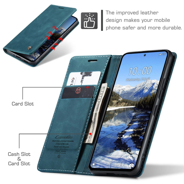 For Xiaomi Redmi Note 13 Pro 4G CaseMe 013 Multifunctional Horizontal Flip Leather Phone Case(Blue)