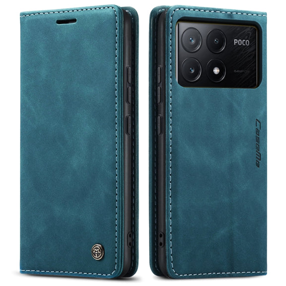 For Xiaomi Poco X6 Pro CaseMe 013 Multifunctional Horizontal Flip Leather Phone Case(Blue)