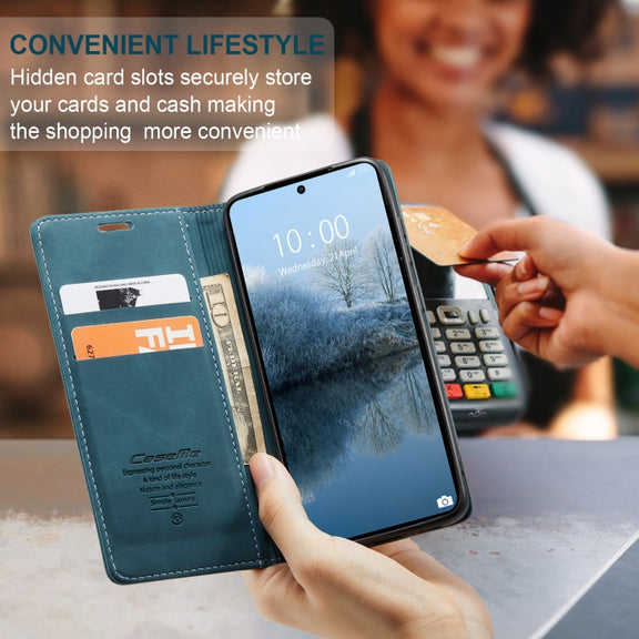 For Xiaomi Poco X6 Pro CaseMe 013 Multifunctional Horizontal Flip Leather Phone Case(Blue)