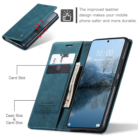 For Xiaomi Poco X6 Pro CaseMe 013 Multifunctional Horizontal Flip Leather Phone Case(Blue)