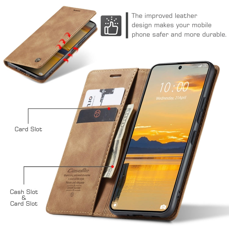 For Xiaomi Poco X6 Pro CaseMe 013 Multifunctional Horizontal Flip Leather Phone Case(Brown) - free shipping - PMC Jewellery - Order now!