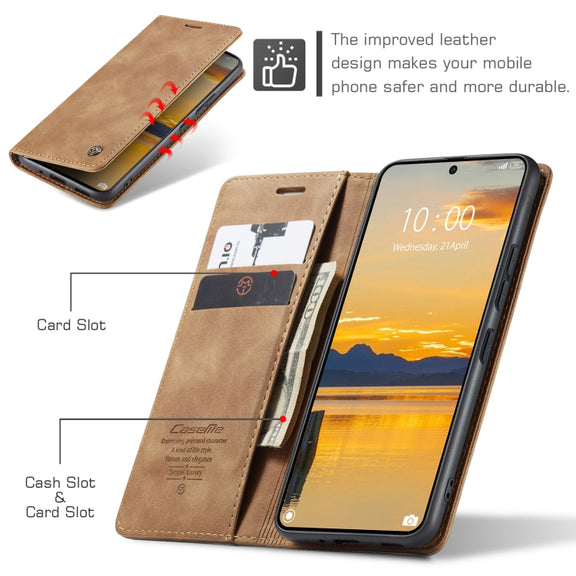 For Xiaomi Redmi K70E 5G CaseMe 013 Multifunctional Horizontal Flip Leather Phone Case(Brown)