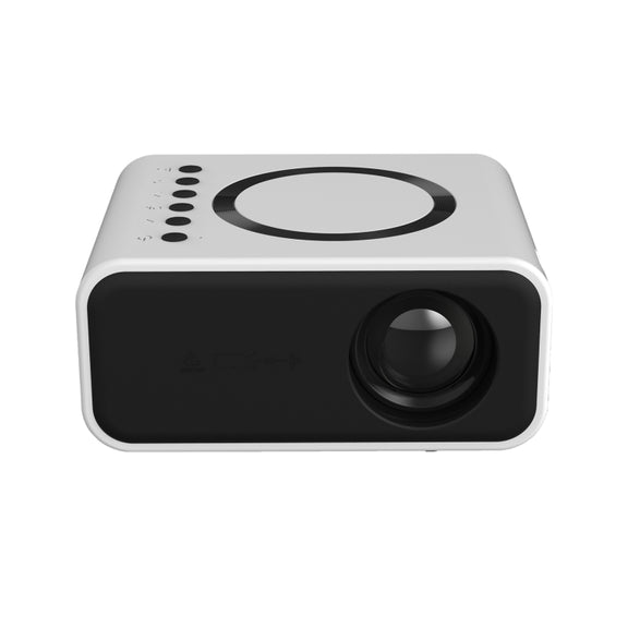 T300S 320x240 24ANSI Lumens Mini LCD Projector Supports Wired & Wireless Same Screen, Specification:EU Plug(White)