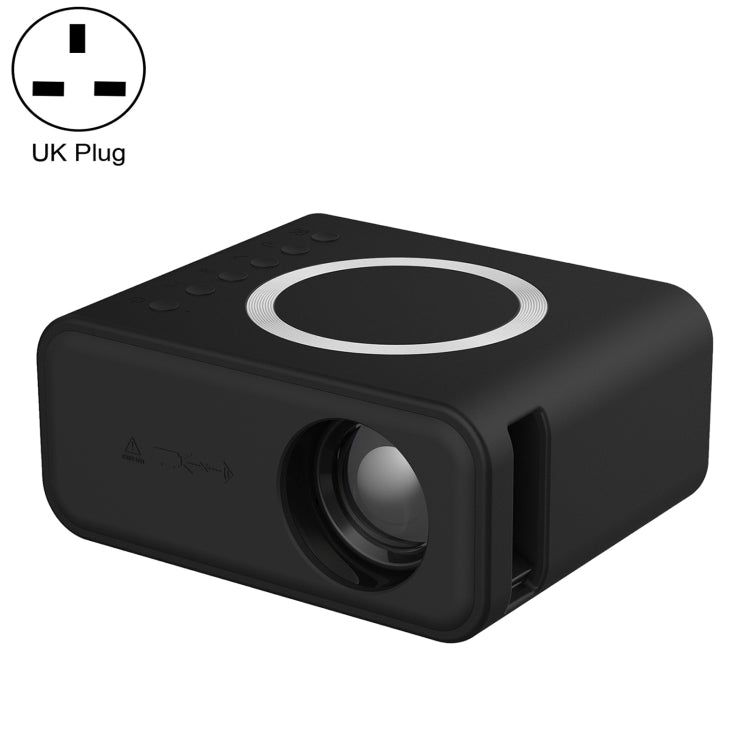 T300S 320x240 24ANSI Lumens Mini LCD Projector Supports Wired & Wireless Same Screen, Specification:UK Plug(Black) - Mini Projector by PMC TechLife | Online Shopping South Africa | PMC TechLife | Buy Now Pay Later Mobicred