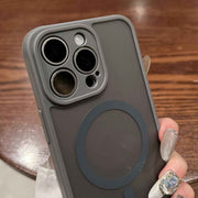 For iPhone 16 Pro MagSafe Magnetic TPU Hybrid PC Phone Case(Titanium Gray)