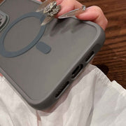 For iPhone 16 Pro MagSafe Magnetic TPU Hybrid PC Phone Case(Titanium Gray)