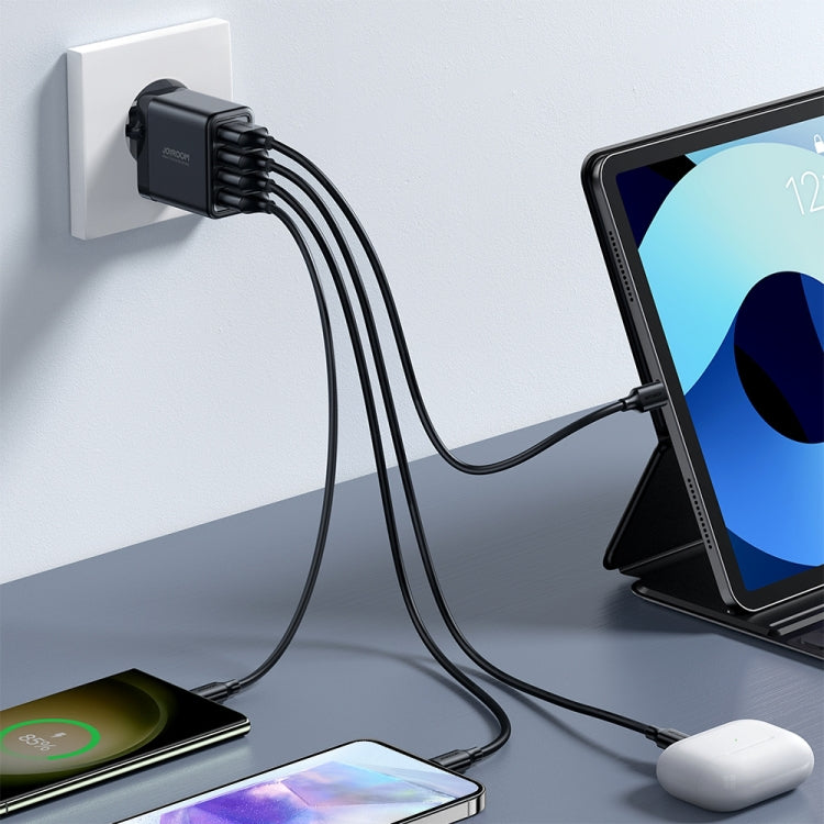 JOYROOM JR-TCN03 4.8A 24W 4 USB Ports Charger(UK Plug) - free shipping - PMC TechLife - Order now!