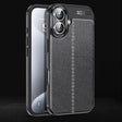 For iPhone 16 Plus Litchi Texture Shockproof TPU Phone Case(Black) - iPhone 16 Plus Cases by PMC TechLife | Online Shopping South Africa | PMC TechLife | Buy Now Pay Later Mobicred