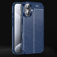 For iPhone 16 Litchi Texture Shockproof TPU Phone Case(Blue) - iPhone 16 Cases by PMC TechLife | Online Shopping South Africa | PMC TechLife | Buy Now Pay Later Mobicred