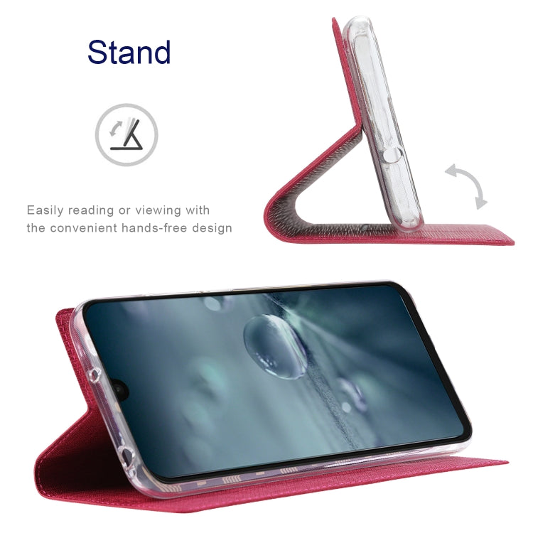 For Sharp Aquos Wish 3 ViLi DMX Series Shockproof TPU + PU Leather Magnetic Attraction Horizontal Flip Case(Rose Red)