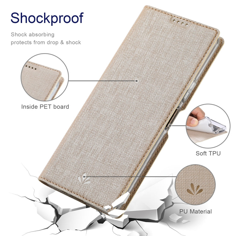 For Sharp Aquos Wish 3 ViLi DMX Series Shockproof TPU + PU Leather Magnetic Attraction Horizontal Flip Case(Gold) - free shipping - PMC Jewellery - Order now!