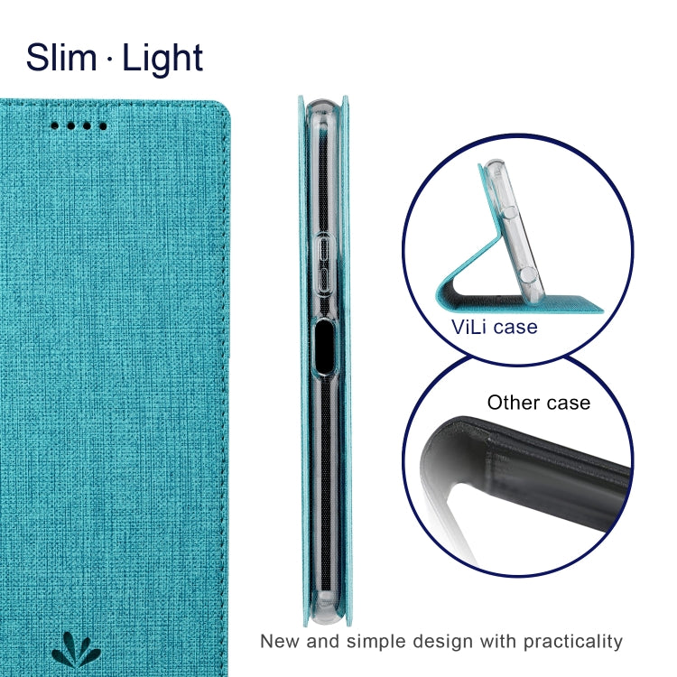 For Sharp Aquos Wish 3 ViLi DMX Series Shockproof TPU + PU Leather Magnetic Attraction Horizontal Flip Case(Blue)