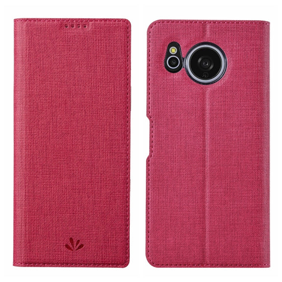 For Sharp Aquos Sense8 ViLi DMX Series Shockproof TPU + PU Leather Magnetic Attraction Horizontal Flip Case(Rose Red)