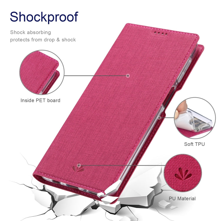 For Sharp Aquos Sense8 ViLi DMX Series Shockproof TPU + PU Leather Magnetic Attraction Horizontal Flip Case(Rose Red)