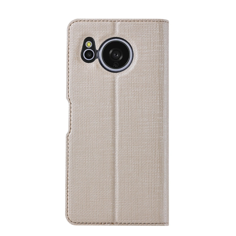 For Sharp Aquos Sense8 ViLi DMX Series Shockproof TPU + PU Leather Magnetic Attraction Horizontal Flip Case(Gold) - free shipping - PMC Jewellery - Order now!