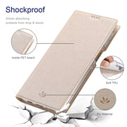 For Sharp Aquos Sense8 ViLi DMX Series Shockproof TPU + PU Leather Magnetic Attraction Horizontal Flip Case(Gold)