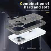For iPhone 16 Pro Skin Feel TPU + PC MagSafe Magnetic Phone Case(Transparent Black)