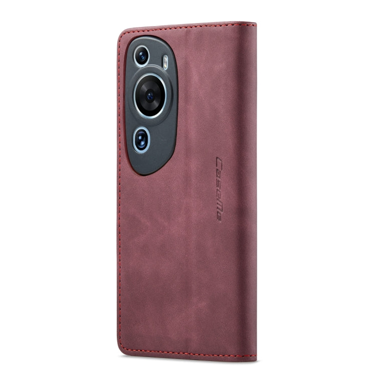 For Huawei P60 Art CaseMe 013 Multifunctional Horizontal Flip Leather Phone Case(Wine Red) - free shipping - PMC Jewellery - Order now!