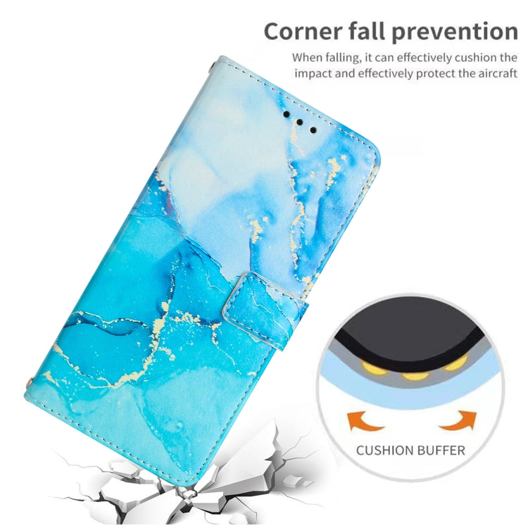 For Realme C53/Narzo N53 Painted Marble Pattern Leather Phone Case(Blue Green) - Realme Cases by PMC TechLife | Online Shopping South Africa | PMC TechLife | Buy Now Pay Later Mobicred