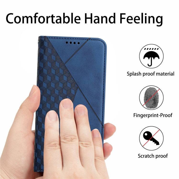For Realme C67 4G Global Diamond Splicing Skin Feel Magnetic Leather Phone Case(Blue) - Realme Cases by PMC TechLife | Online Shopping South Africa | PMC TechLife