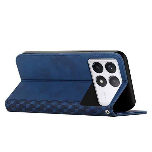 For Xiaomi Redmi K70 / K70 Pro Diamond Splicing Skin Feel Magnetic Leather Phone Case(Blue)