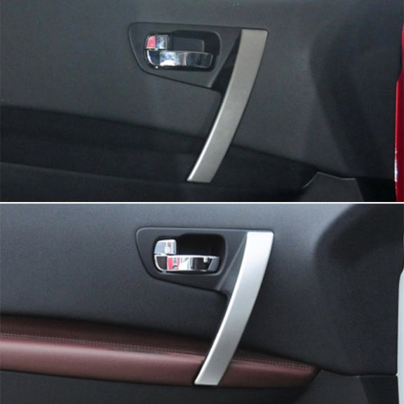 For Nissan Qashqai Left-Drive Car Door Inside Handle Cover, Type:Cover Left(Carbon Fiber)
