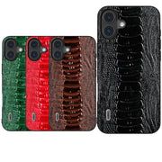 For iPhone 16 Plus ABEEL Genuine Leather Weilai Series Phone Case(Green)