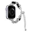For Apple Watch 38mm Pearl Bracelet Metal Watch Band(Silver Black) - free shipping - PMC TechLife - Order now!